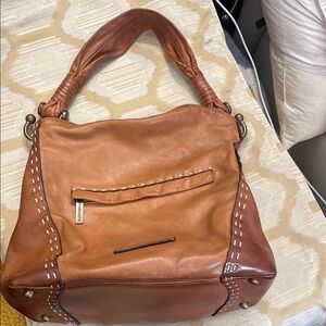 2/$40  2-tone Brown Leather Hobo